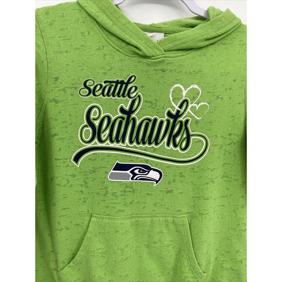 Team Apparel Girls NFL Seattle Seahawks Pullover Hoodie Sweatshirt Green Size 14 - Picture 2 of 7